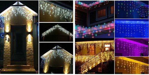 Lampki świąteczne zewnętrzne LED 3x3m 