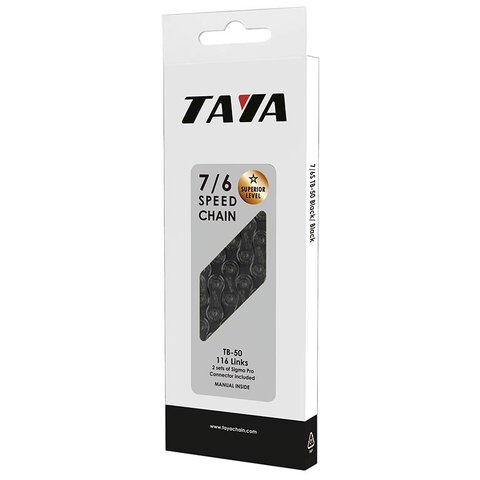 ŁAŃCUCH 116 TAYA TB50 +2ZŁĄCZKI 5/6/7SPEED