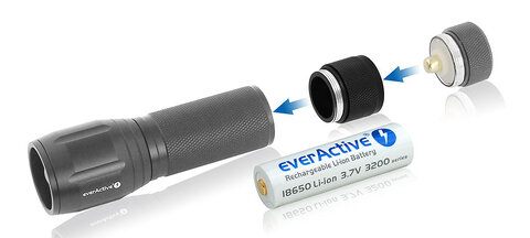 Latarka ręczna diodowa (LED) everActive FL-300+
