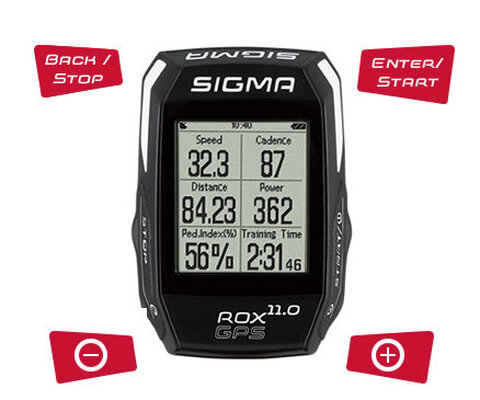 Licznik komputer rowerowy SIGMA ROX GPS 11.0 biały wersja SET