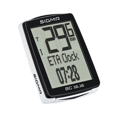 Zestaw licznik rowerowy Sigma BC 16.16 przewodowy + dodatkowa podstawka 00201 na drugi rower