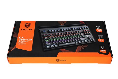 Liocat klawiatura gamingowa KX 366+ CM mechaniczna qwerty outemu red czarna