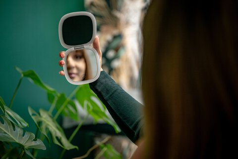 Lusterko kosmetyczne Humanas HS-PM01 z podświetleniem LED - białe