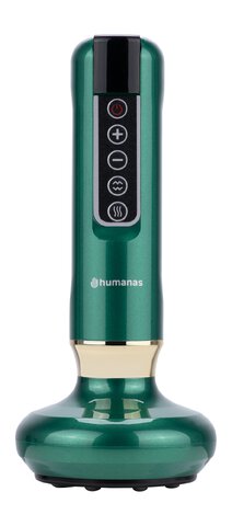 Masażer antycellulitowy z funkcją bańki chińskiej Humanas DermaSmooth - zielony