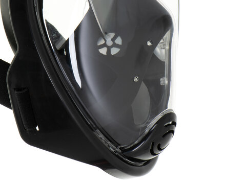 Maska do nurkowania składana pełnotwarzowa do snurkowania  L/XL czarna