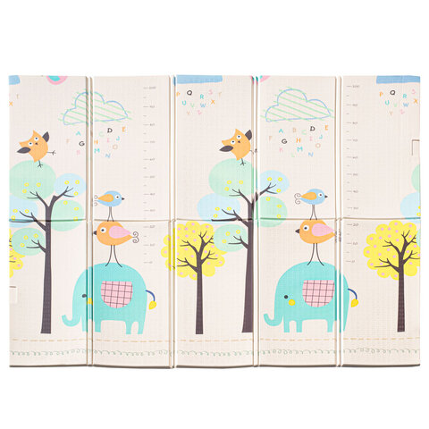 Mata edukacyjna piankowa dwustronna składana słonie alfabet 180 x 200 x 1 cm
