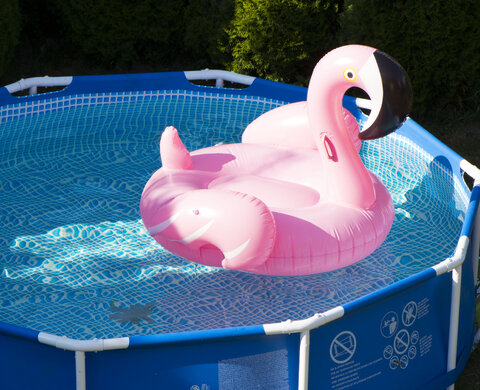 Materac dmuchany do pływania Flaming różowy 150 cm