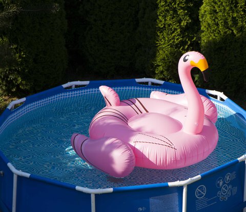 Materac dmuchany do pływania Flaming różowy 190 cm