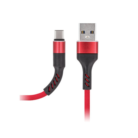 Maxlife kabel MXUC-01 USB - USB-C 2A czerwony Fast Charge