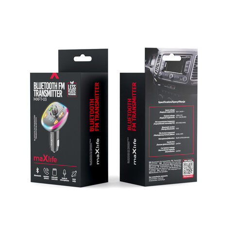 Maxlife transmiter FM Bluetooth MXFT-03 czarny