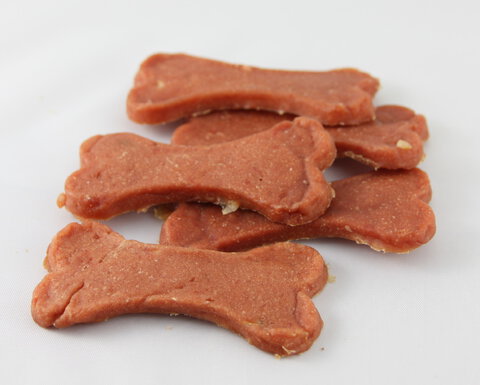 Przysmak smakołyk karma dla psa kota mięso z jagnięciny w kształcie kości 100g
