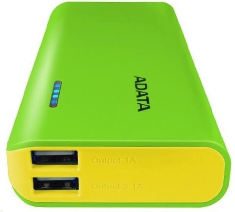 Mobilna bateria Power Bank ADATA PT100 10000mAh zielono-żółty