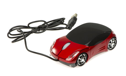 Myszka komputerowa optyczna sportowy samochód przewodowa