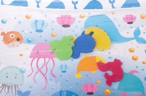 Nadmuchiwana mata wodna dla niemowląt podwodny świat 62 cm x  45 cm wzór 6