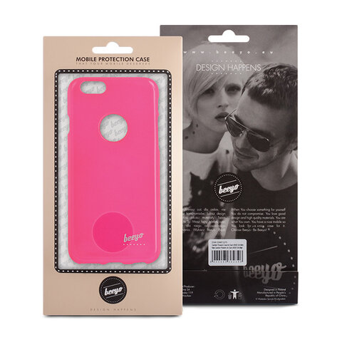 Brokatowa nakładka etui Beeyo Spark do Huawei P8 Lite różowa + szkło hartowane