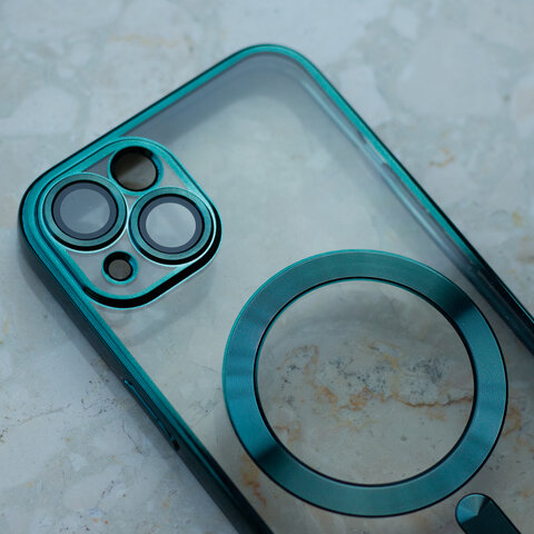 Nakładka Color Chrome Mag do iPhone 14 6,1" zielona
