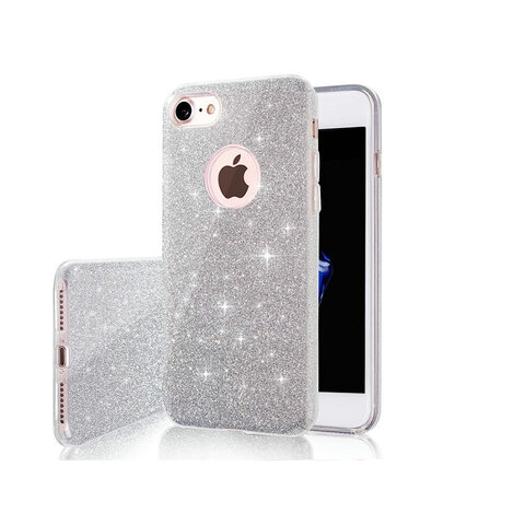Nakładka Glitter 3in1 do iPhone XR srebrna
