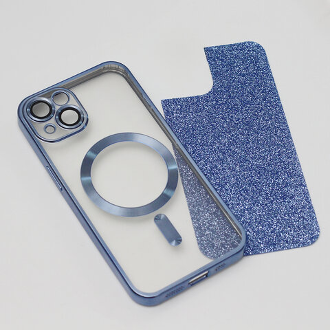 Nakładka Glitter Chrome Mag do iPhone 14 Pro 6,1" niebieska