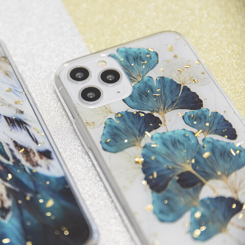 Nakładka Gold Glam do iPhone 15 Pro 6,1" listki
