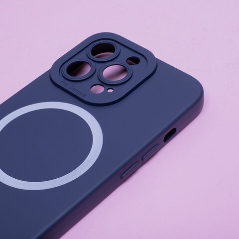Nakładka Silicon Mag do iPhone 15 Pro Max 6,7" ciemnoniebieska