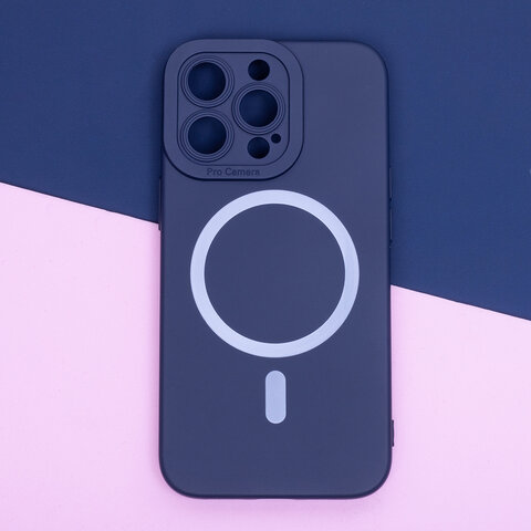 Nakładka Silicon Mag do iPhone 15 Pro Max 6,7" ciemnoniebieska