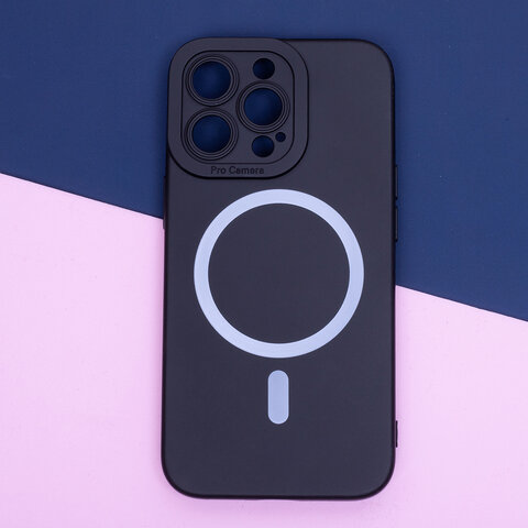 Nakładka Silicon Mag do iPhone 15 Pro Max 6,7" czarna