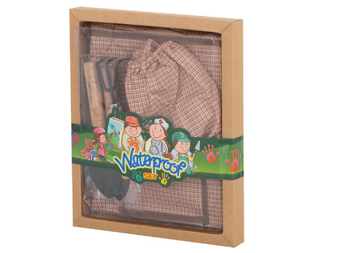 Zestaw małych narzędzi ogrodowych z fartuszkiem i ochraniaczami dla dzieci Zestaw małych narzędzi ogrodowych z fartuszkiem i ochraniaczami dla dzieci