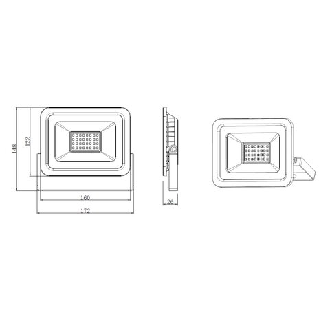 Naświetlacz LED na statywie 2x30W 6000K Forever Light