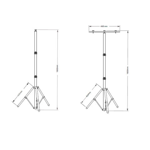 Naświetlacz LED na statywie 2x30W 6000K Forever Light