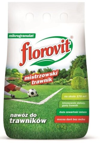 Nawóz do trawnika z mchem Mistrzowski Trawnik Florovit mikrogranulat 5 kg
