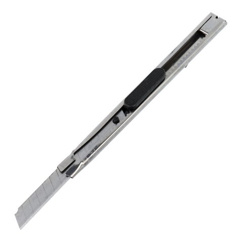 Nóż tapicerski z wymiennym łamanym ostrzem 9 mm RC-K-791 srebrny