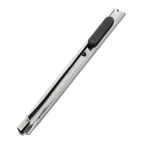 Nóż tapicerski z wymiennym łamanym ostrzem 9 mm RC-K-791 srebrny