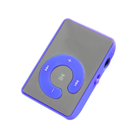 Odtwarzacz MP3 mirror niebieski + słuchawki
