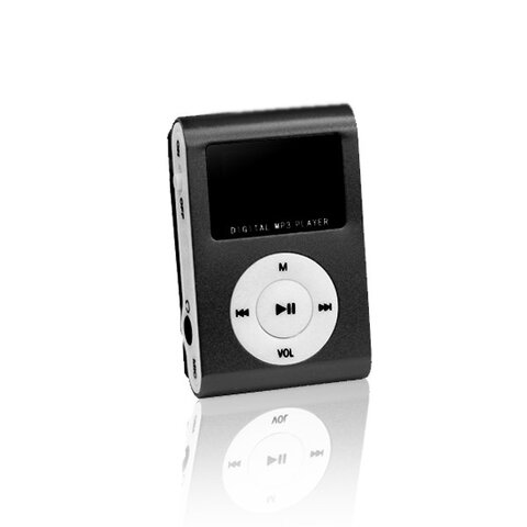 Odtwarzacz MP3 z LCD SETTY + słuchawki zestaw czarny