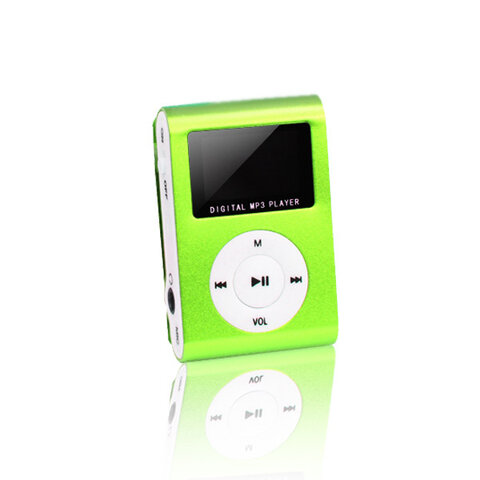 Odtwarzacz MP3 z LCD SETTY + słuchawki zestaw zielony