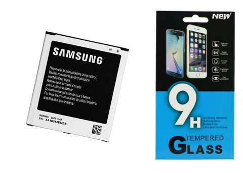 Oryginalna bateria Samsung Galaxy S4 i9500 OB/SAM-I9500 B600BE, 2600mAh NFC + szkło hartowane 9H