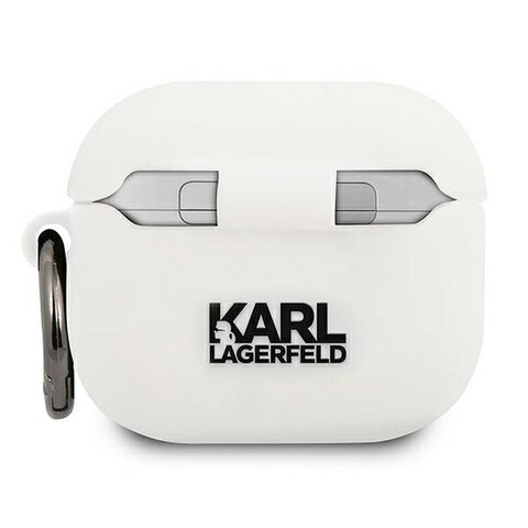 Oryginalne Etui KARL LAGERFELD KLACA3SILCHWH do Apple Airpods 3 / biały