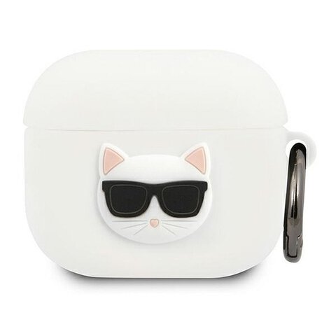 Oryginalne Etui KARL LAGERFELD KLACA3SILCHWH do Apple Airpods 3 / biały