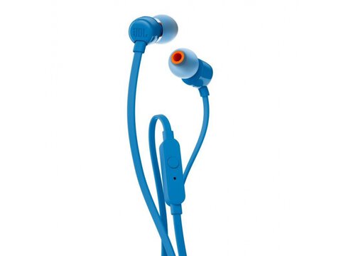 Oryginalne słuchawki JBL T110 PureBass dokanałowe Niebieskie