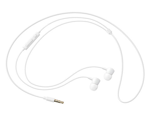 Zestaw oryginalne słuchawki Samsung HS1303 białe + adapter Skystars AUX mini jack - USB-C