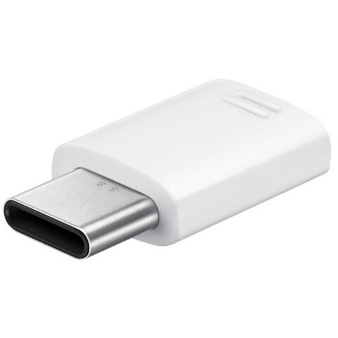 Oryginalny kabel Samsung EP-DG930DWE microUSB z adapterem USB-C type-C biały