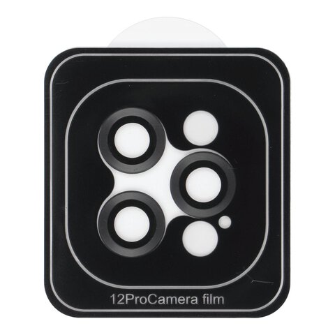 Osona aparatu PROTECTOR 9H + aplikator do IPHONE 12 PRO czarna