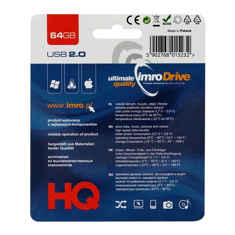 Pamięć Przenośna typu Pendrive Imro BLACK 64 GB