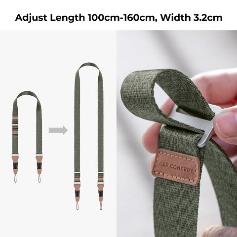 Pasek do aparatu K&F Concept Alpha Strap - zielony vintage