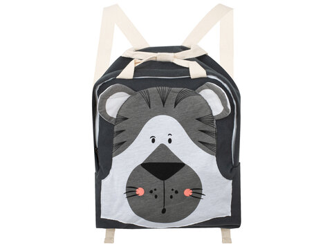 Plecak z tygrysem dla przedszkolaka ciemnoszary 34 cm