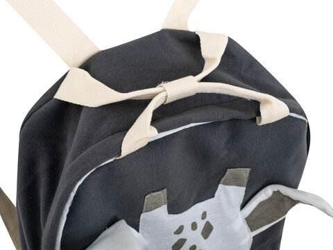 Plecak z żyrafą dla przedszkolaka ciemnoszary 34 cm