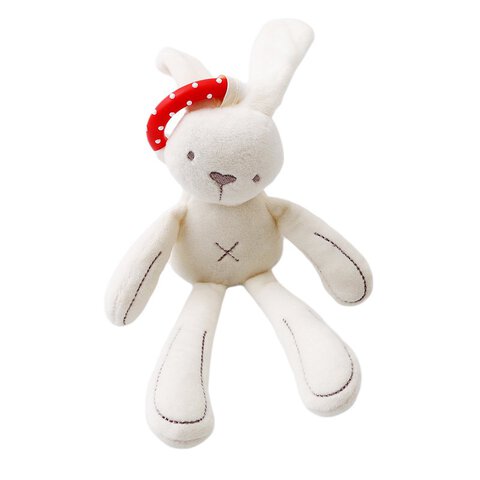 Pluszowa maskotka królik biały z zawieszką 28 cm