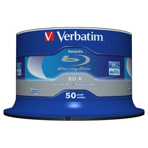 Płyty Blu-Ray BD-R 25GB 6x VERBATIM PRINTABLE cake 50