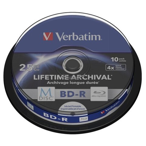 Płyty Blu-Ray BD-R Verbatim M-DISC Lifetime Archival Print CAKE10