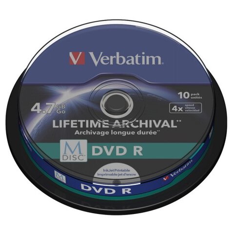Płyty DVD R Verbatim M-DISC Lifetime Archival Print CAKE10